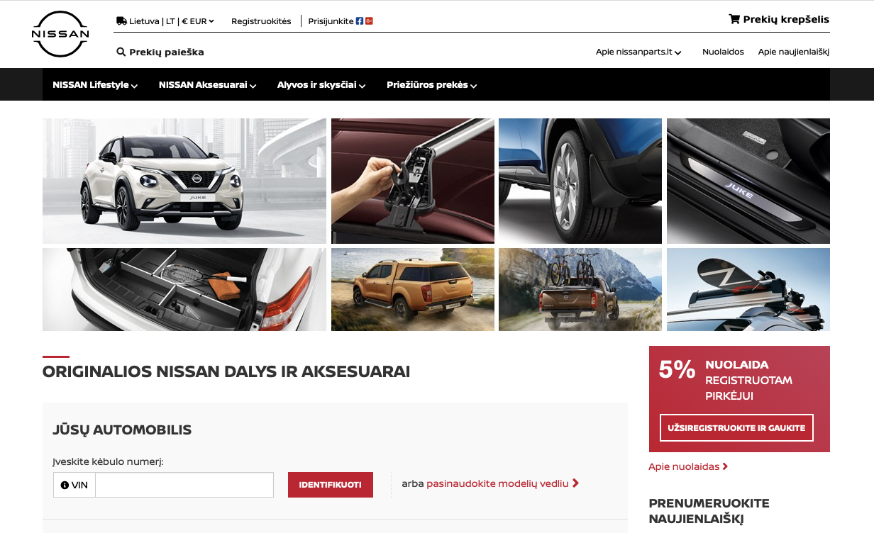 NISSAN parts&accessories eshop